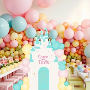 CASTLE BIG DECOR Cutout princess Birthday Party  castle Princess Instant Download printable FROZ11