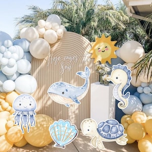 BUNDLE OCEAN große DEKOR Ausschnitt Unter dem Meer Partydekoration Geburtstag Sofortiger Download druckbare OCE11