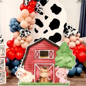Aniversário da GRANDE DECORAÇÃO FAZENDA: Decoração recortada de animais da fazenda, chá de bebê para imprimir na fazenda, festa de aniversário, download digital FARM11