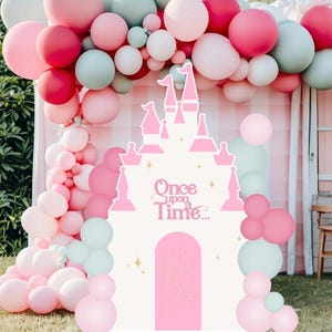 CASTLE BIG DECOR Cutout princess Birthday Party  castle Princess Instant Download printable FROZ11