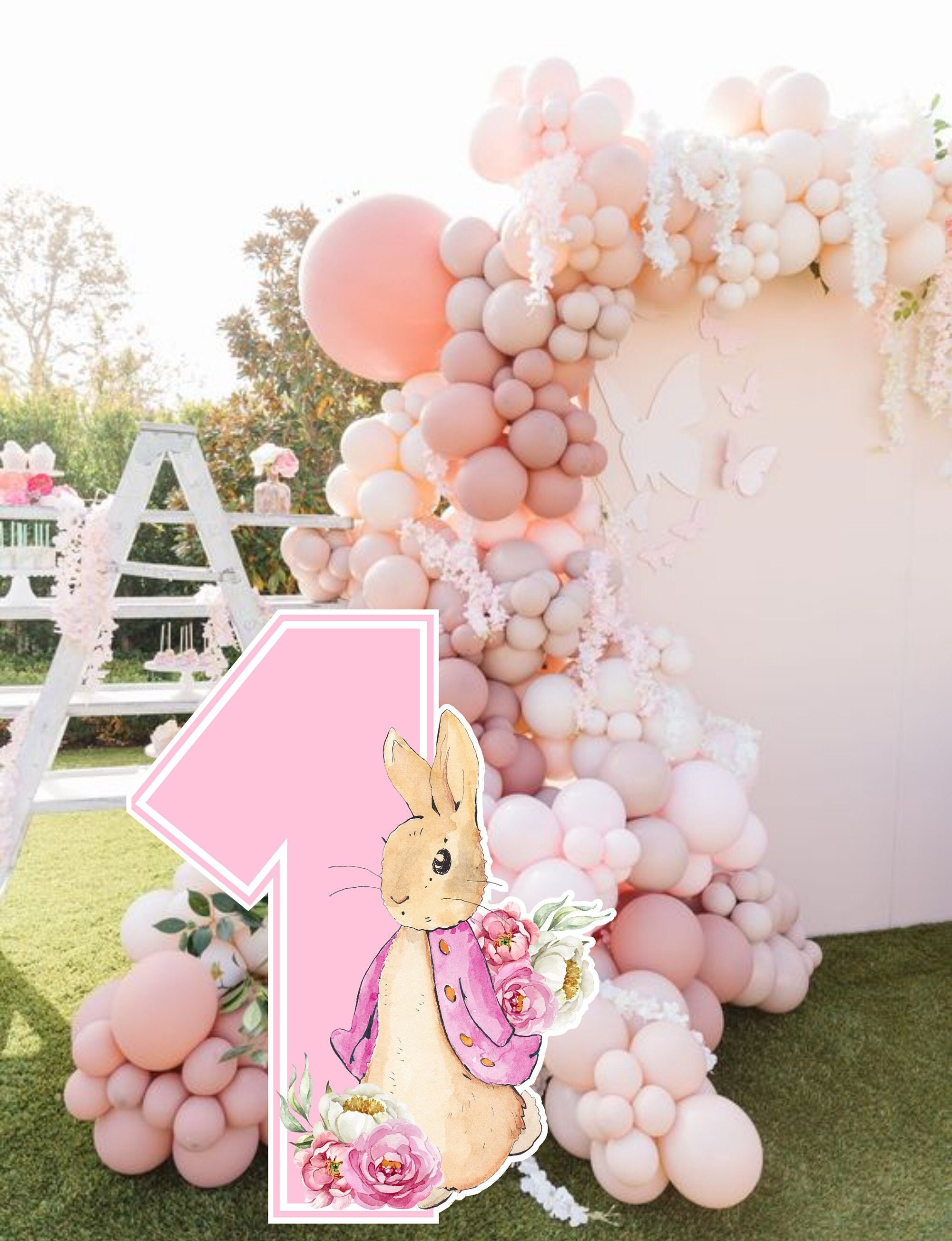 BIG DECOR RABBIT Cutout Birthday Baby Shower Centerpiece