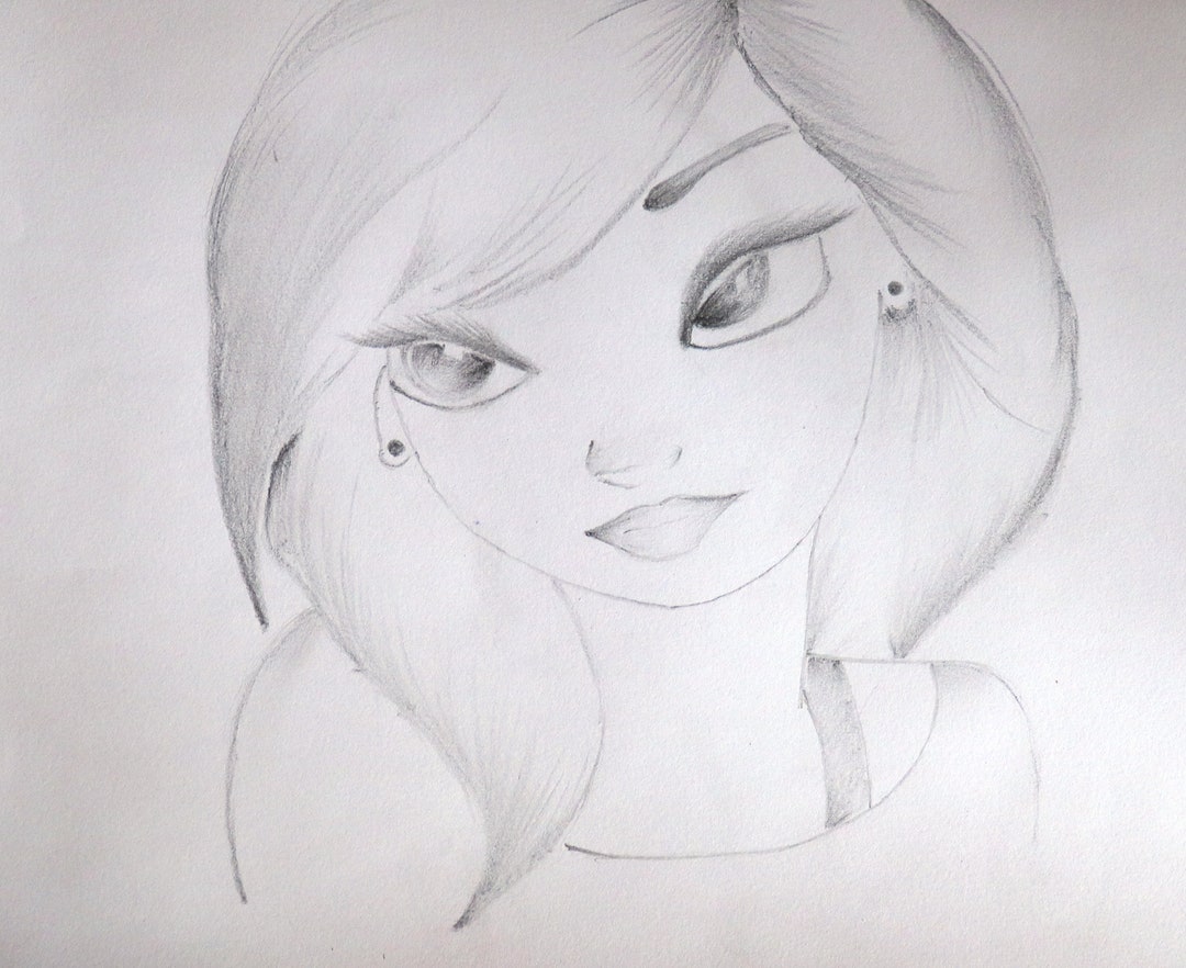 Simple pencil sketch clearance of girl