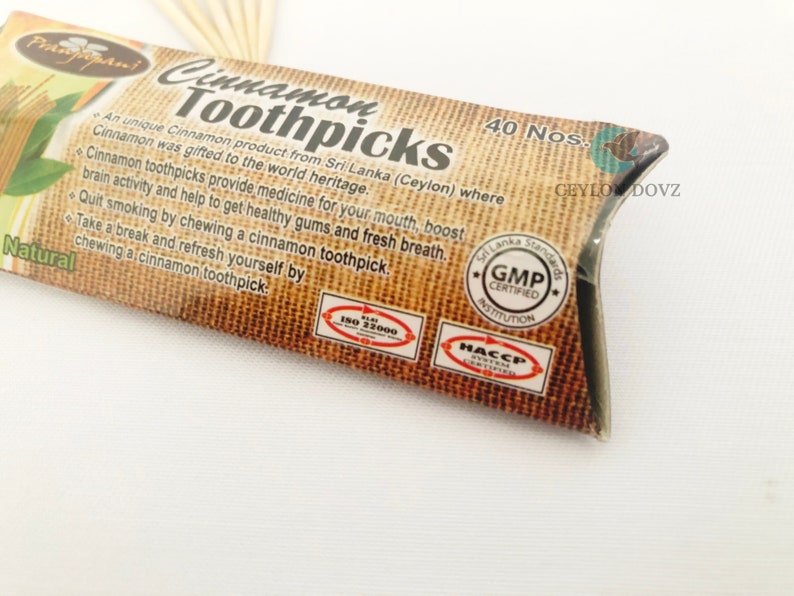 Ceylon Cinnamon Toothpicks Handmade Natural Organic Toothpick Free