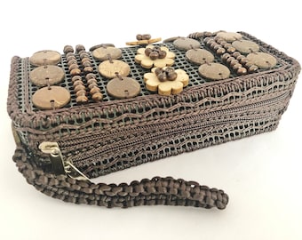 Women's Wallet Handmade Cork Double Zippered Unique Boho Style Christmas Gift for women