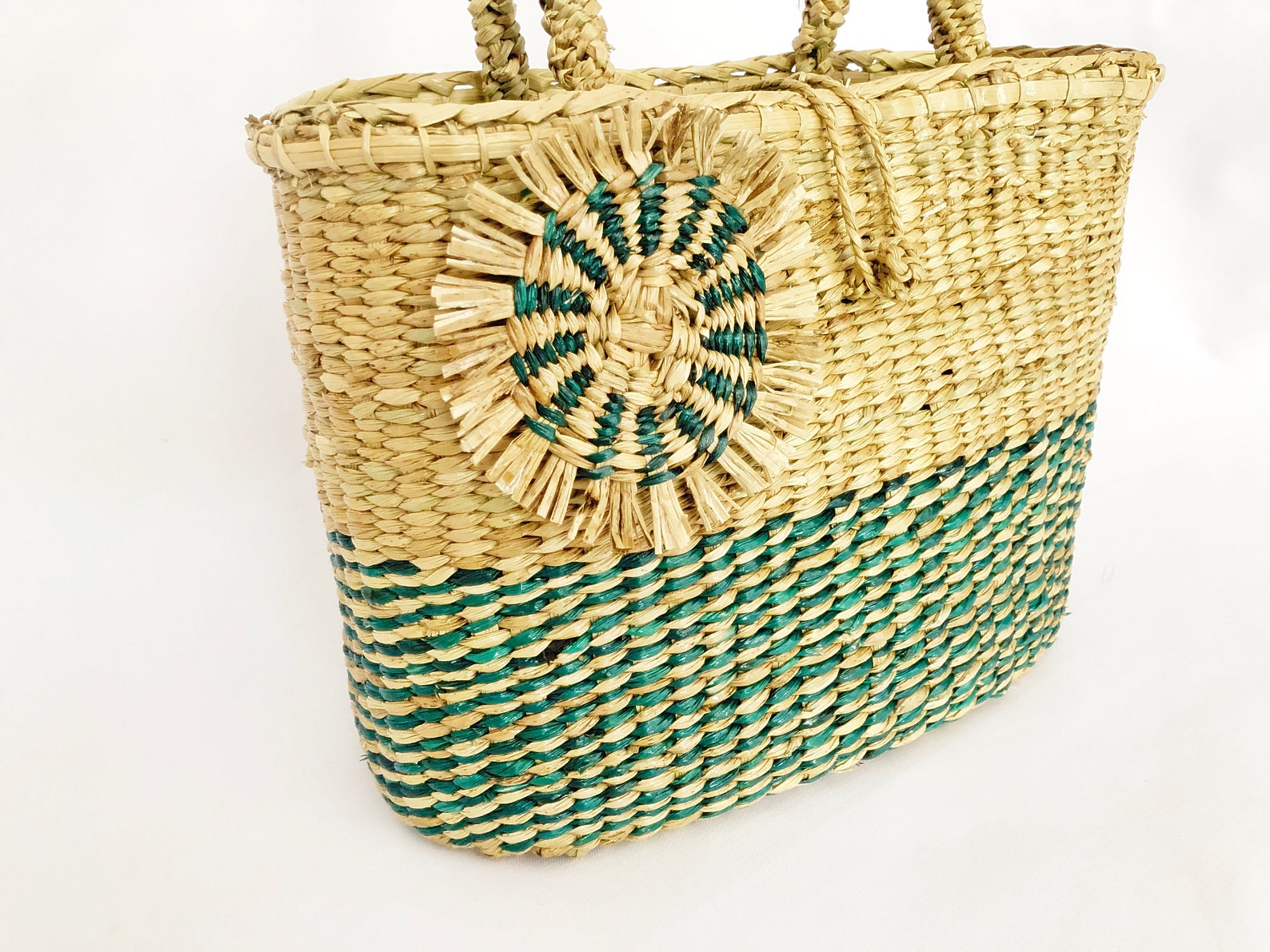 Handmade Woven Cane Bag Made With Ceylon Natural Straw Folk - Etsy