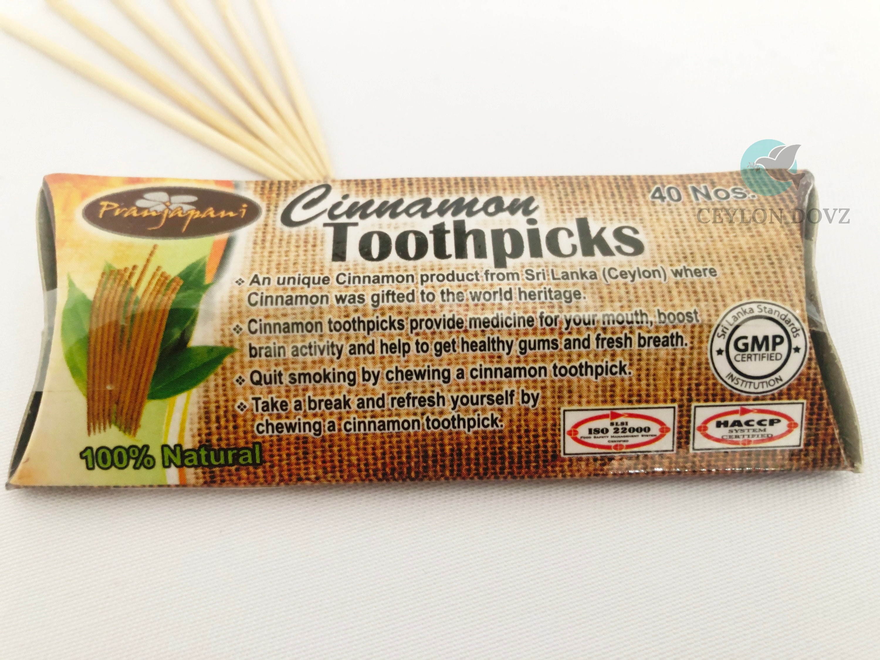 Ceylon Cinnamon Toothpicks Handmade Natural Organic Toothpick Free
