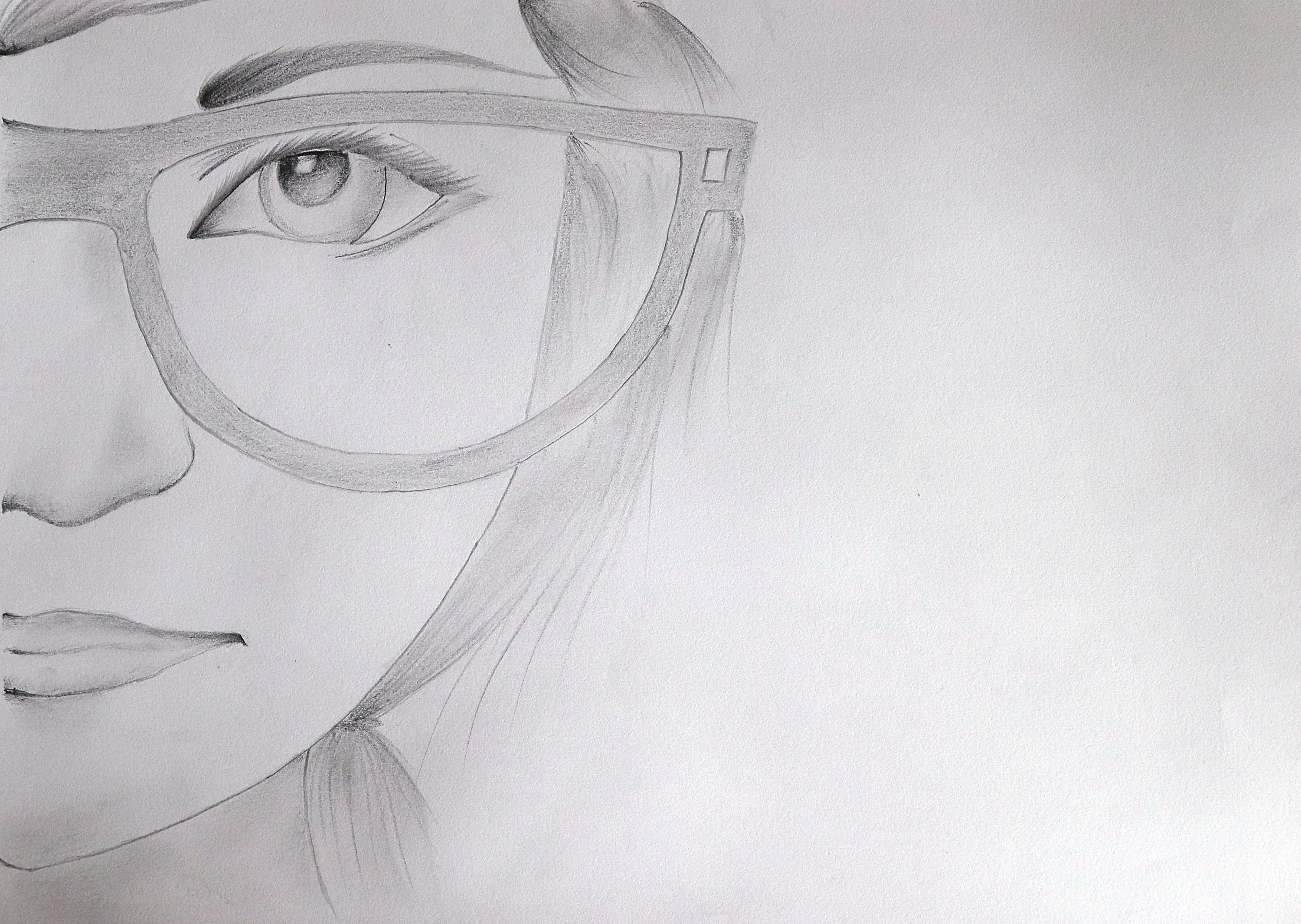 Original Pencil Drawing Girl Art Artist Pencil Sketch 8.5x12 - Etsy