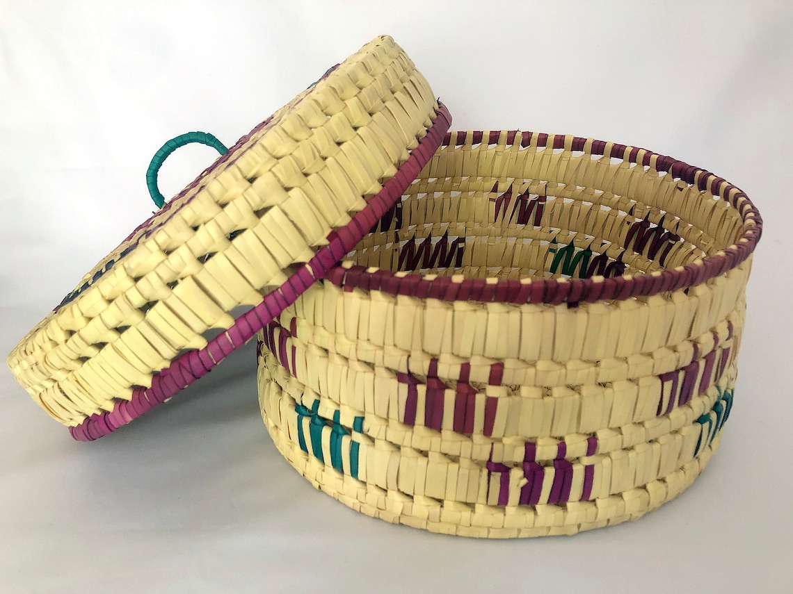 Cane Basket With Handle/ Handmade Cane Natural Jewelry Etsy