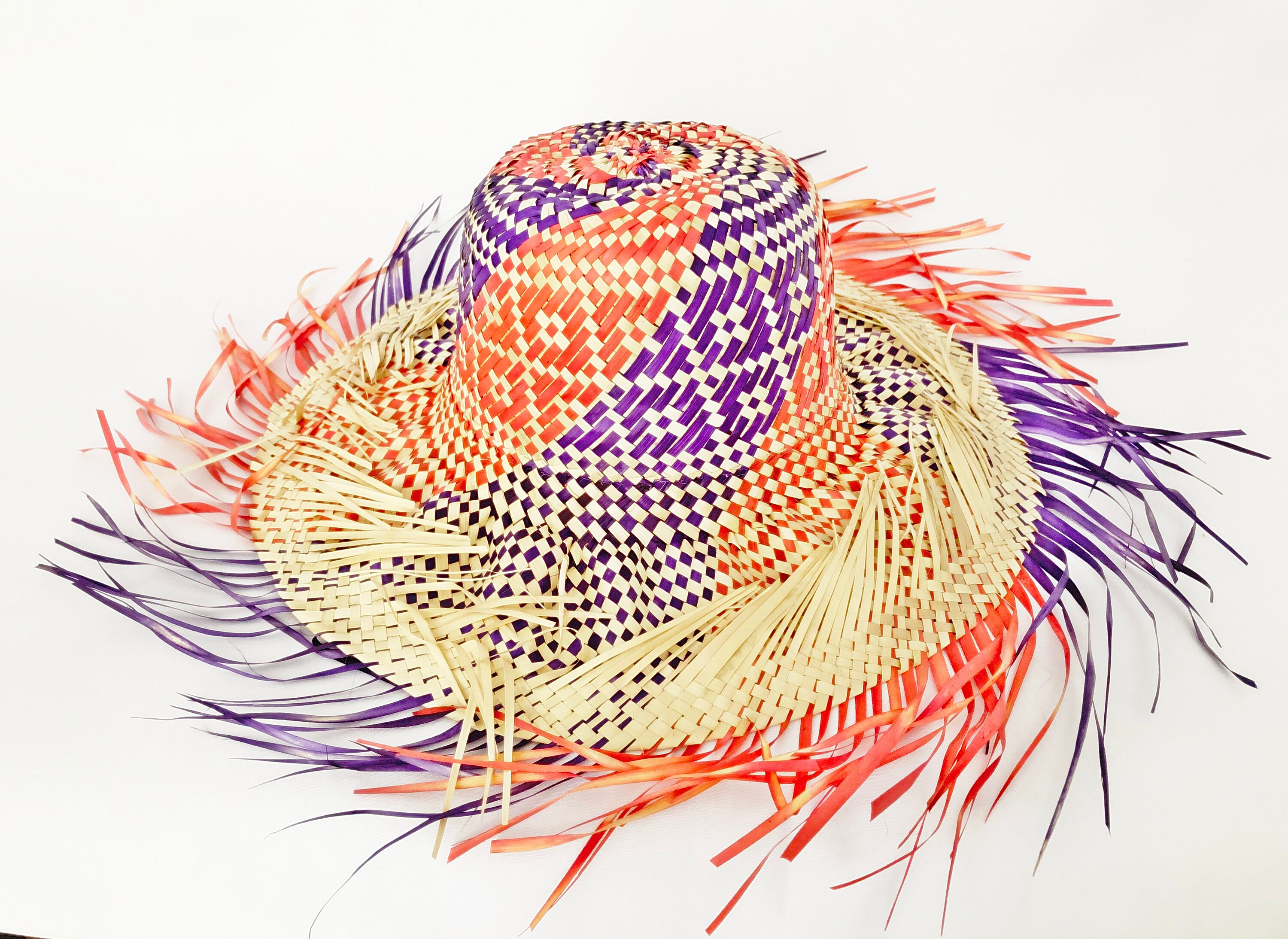 Handmade Summer Reed Hat Outdoor Straw Boater Woman Etsy