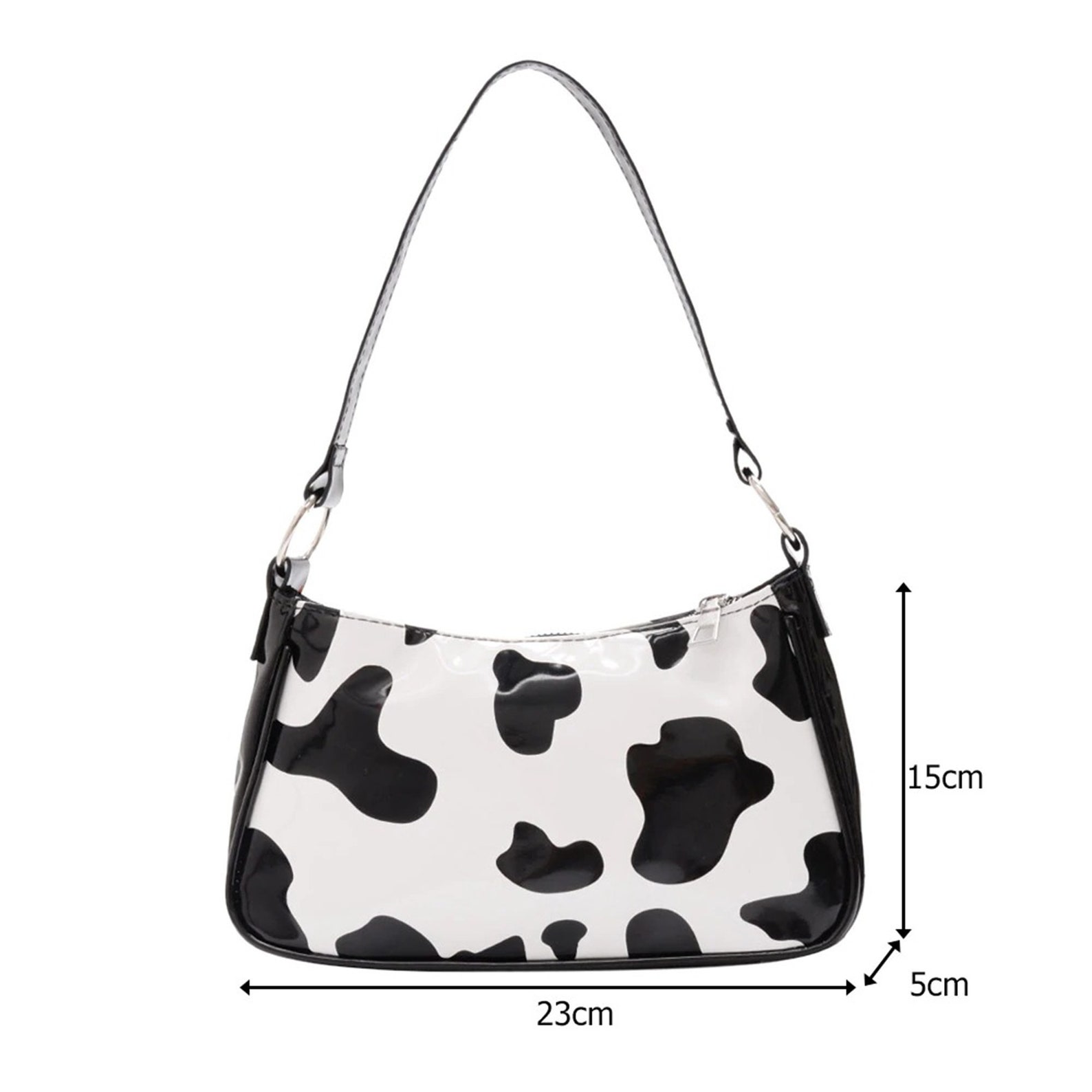 Cow Milk Print Pattern Baguette Bags For women 2020 Bright PU | Etsy