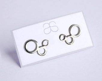 Sterling Silver ear climbers stud earrings