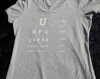 Women's Gray Heather 2020 Vision Shirt - Glow in the dark