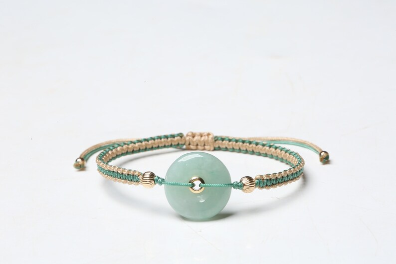 Burma Jade Adjustable String Bracelet Natural Jadeite Etsy