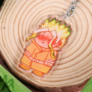 Dr. Stone Squishy Cheeks Senku Acrylic Keychain