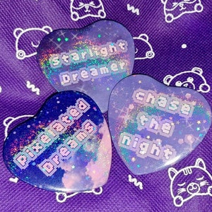 Kawaii Pixel Dreamy Can Badge Pins