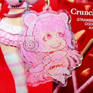 Kawaii Gloomy Bear Super Sonico Acrylic Charm