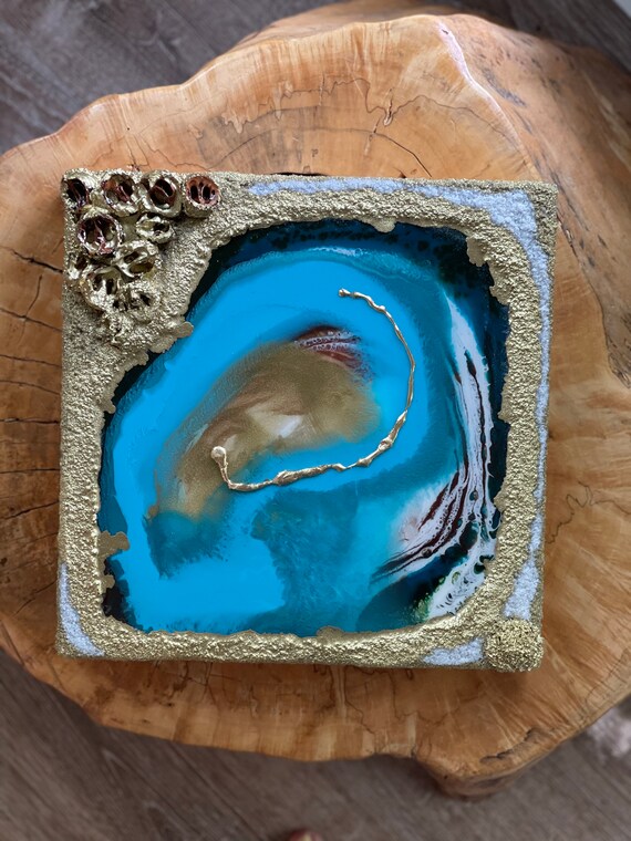 Resin Painting Blue Mix
