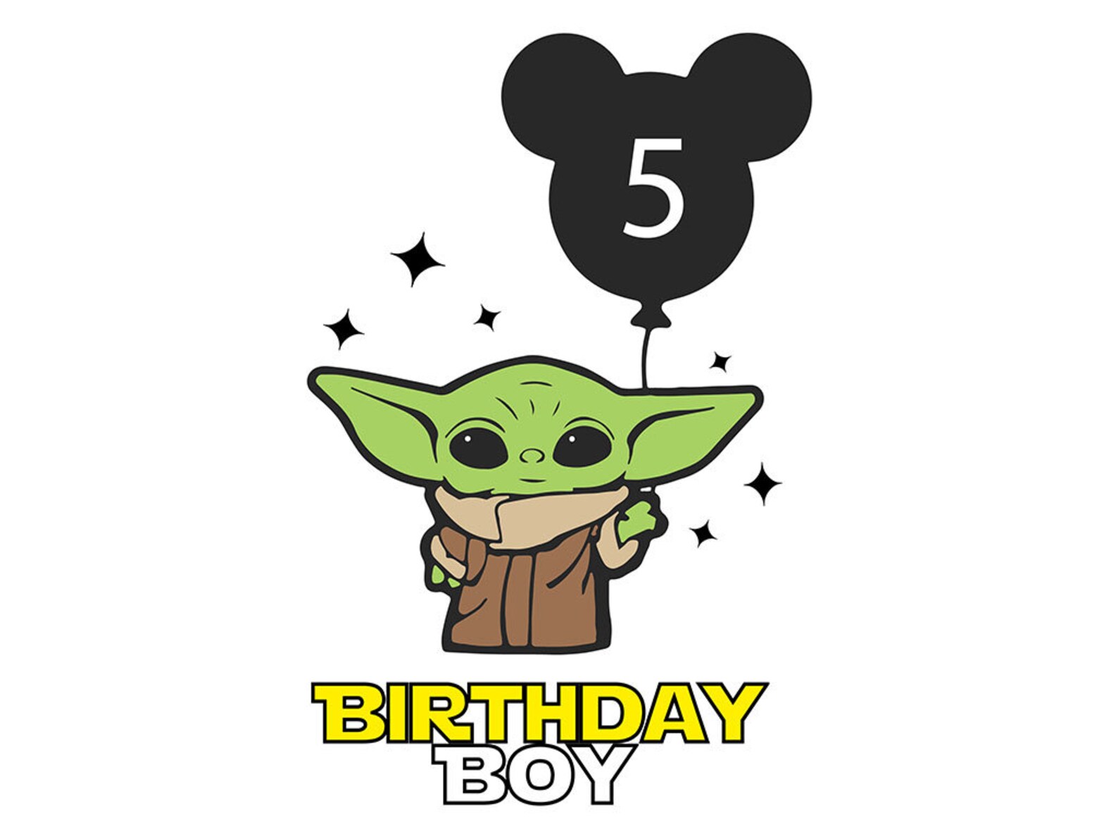 Baby Yoda Birthday Svg Birthday Yoda Svg Birthday Girl Svg Etsy