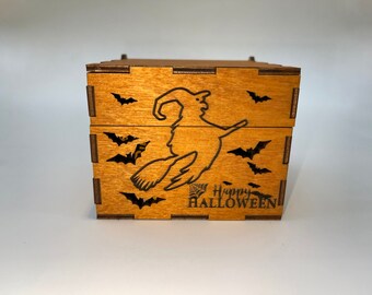 Witch Candy Box- Halloween Witch! 3mm Digital File ... SVG-Dxf-Ai Immediate Download -Laser Cut File