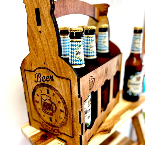 Beer Caddy - Beer Carrier 6mm & 5mm Digital Files... SVG-Dxf-Ai Immediate Download -.