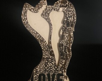 Love Kiss - Couple Love - Valentine's Day Dxf-Svg-Ai  Laser Cut file. INSTANT DOWNLOAD