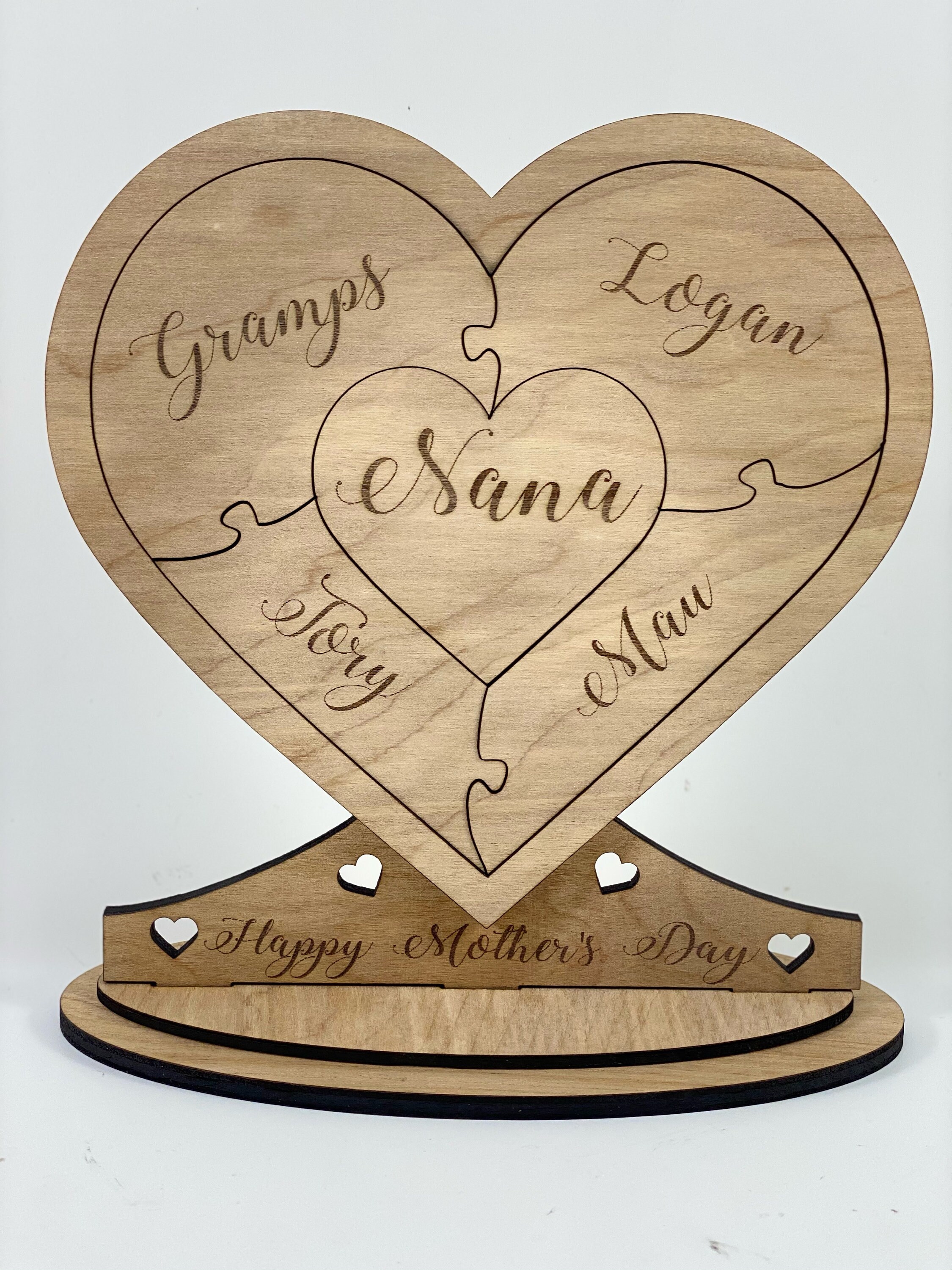 Mother's Day Heart Puzzle Collection *up to 10 Pieces+mom Center