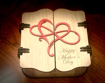 Valentine's Infinity Heart Jewelry Box- Digital File! SVG-Dxf-Ai Digital Download