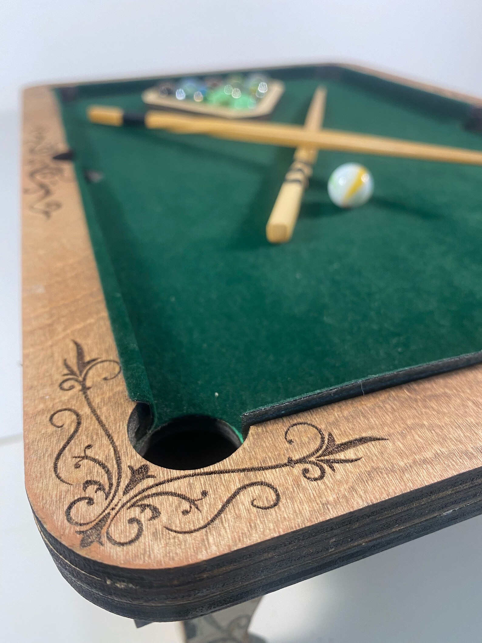 Miniature Pool Table Billiards Table 3mm Digital Etsy