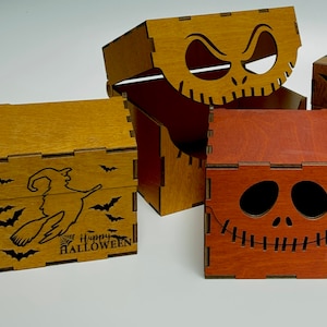 Halloween Candy Box Collection! Four (4) box designs -3mm Digital File ... SVG-Dxf-Ai Immediate Download -Laser Cut File