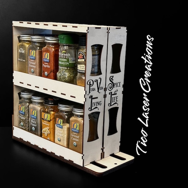 Spice Organizer- Spice Rack Fichiers numériques... SVG-Dxf-Ai Téléchargement immédiat -.