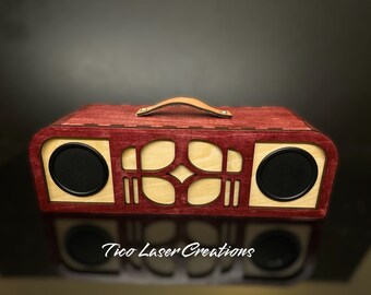 Vintage Radio - BlueTooth speaker box - Digital -SVG-Dxf-Ai Immediate Download -.Lasercut