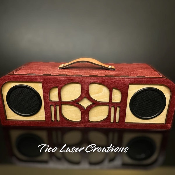 Vintage Radio - BlueTooth-luidsprekerbox - Digitaal -SVG-Dxf-Ai Onmiddellijke download -.Lasercut