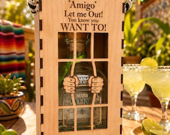 Jailed Tequila Gift Box SVG | Digital Download | Laser Cut Files | Glowforge & LightBurn Compatible | SVG DXF Ai