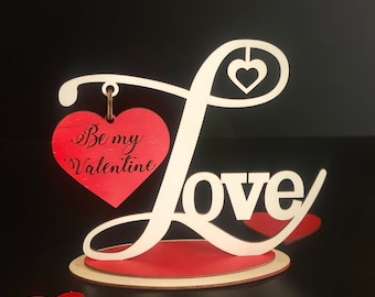 Valentine's Love Stand  3mm & 6mm Designs. Dxf-Svg-Ai  Laser Cut Box file. INSTANT DOWNLOAD
