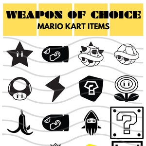 デジタル: 選択武器 - マリオカート - デジタルのみ - SVGPNGDXF