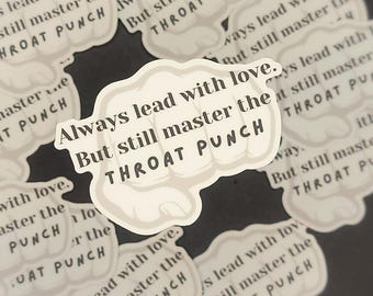 STICKER: Throat Punch Sticker | Funny Sticker | Snarky Gift