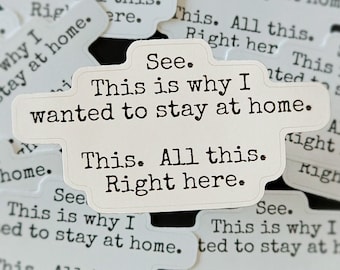 STICKER: Stay Home | Funny Sticker | Snarky Gift