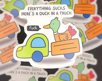 STICKER: Everything Sucks Sticker | Funny Sticker | Snarky Gift