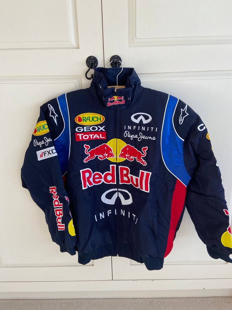 Rare Vintage Navy/blue Redbull Racing/bomber Jacket Size - Etsy UK