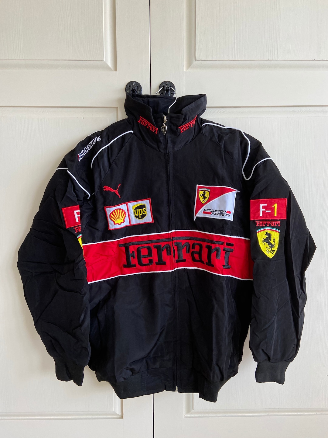 Rare Vintage Black and Red Ferrari Racing/Bomber Jacket size M,L,XL,XXL Available - Y2K tiktok