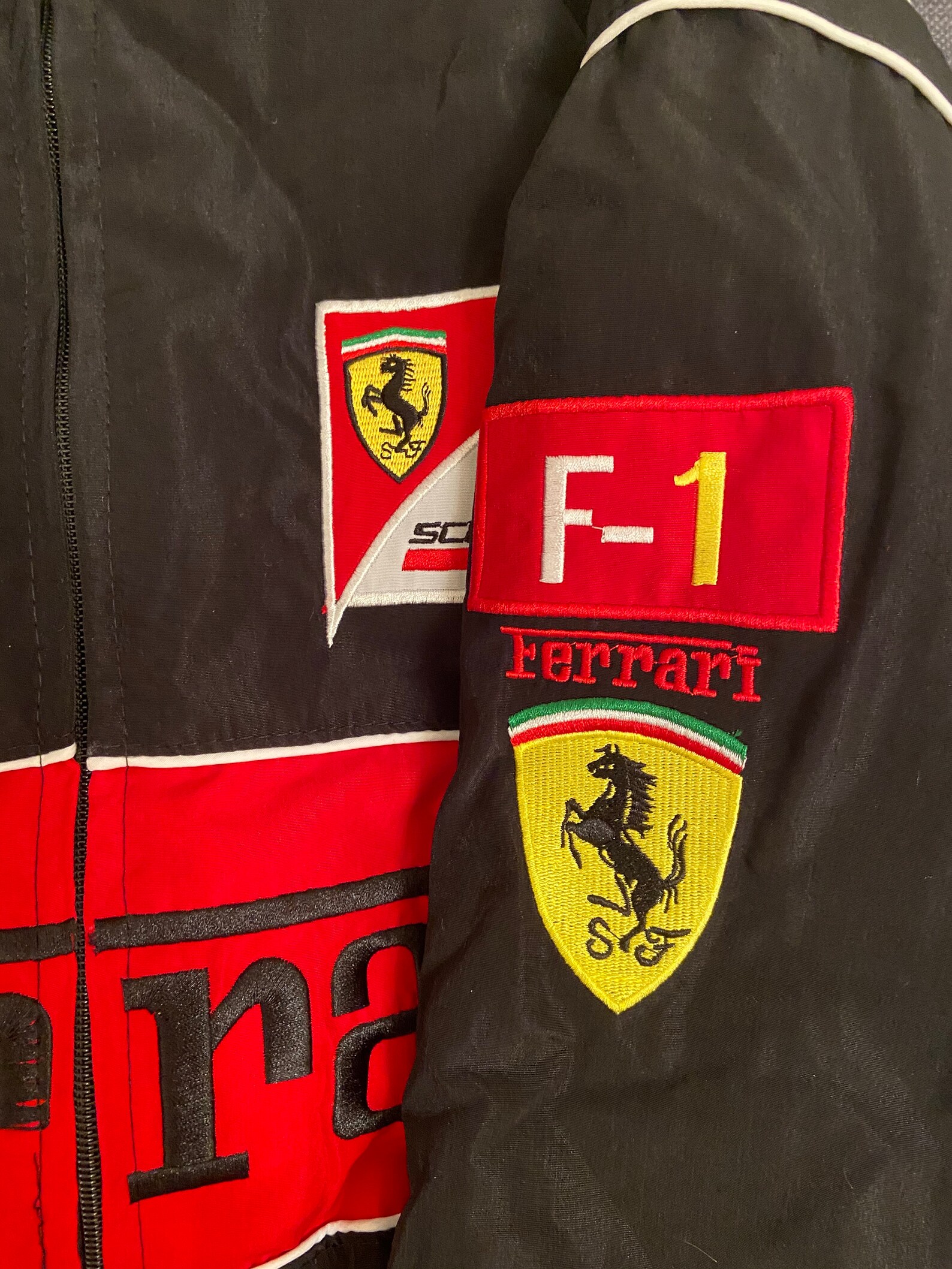 Rare Vintage Black and Red Ferrari Racing/bomber Jacket Size - Etsy UK