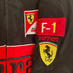 Rare Vintage Black and Red Ferrari Racing/bomber Jacket Size - Etsy