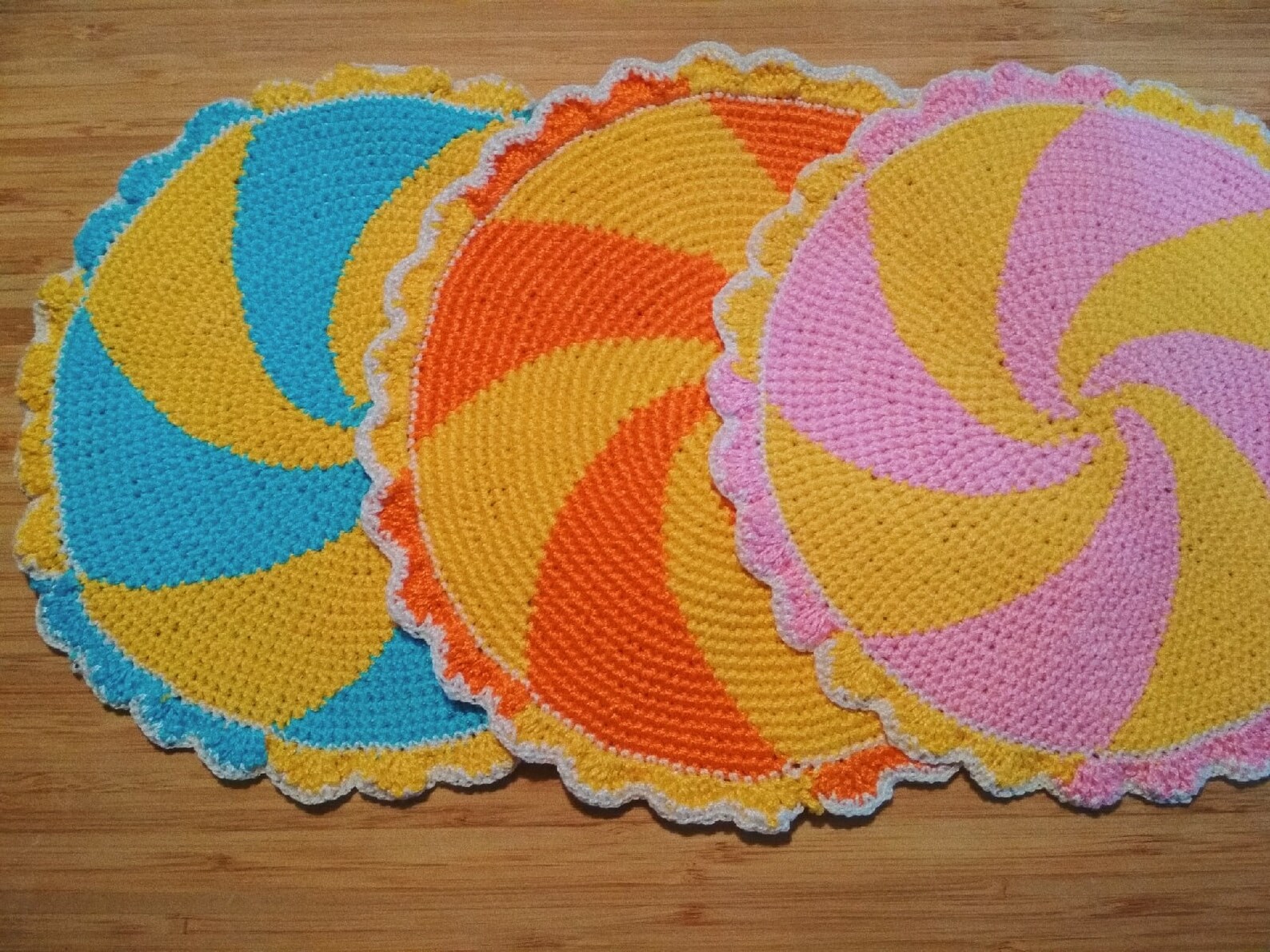 Knitted pot holders Knitted handmade potholder Pot holders set Etsy