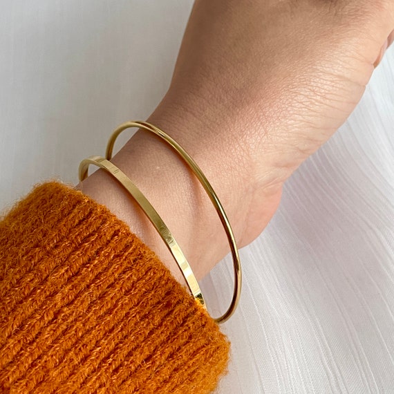 Stackable Gold Bangle