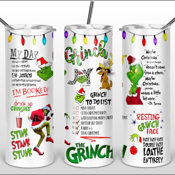 Christmas Collage Tumbler Wrap -20 oz Sublimation Tumbler Wrap -PNG Digital File