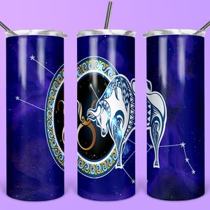 Taurus Zodiac Astrology Sign 20oz Full Wrap PNG Tumbler Design