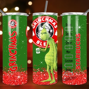 A Grinch Tumbler Design  | Sublimation Designs Downloads - 20 oz tumbler sublimation image Design, grinch