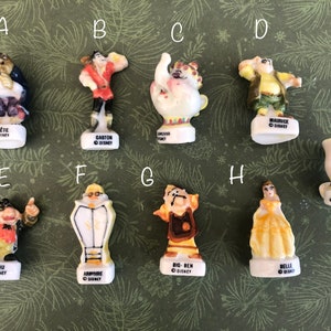 French Beans - Miniatures figurines Beauty & the Beast Disney vintage