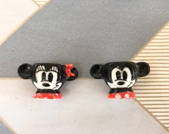 French Beans - Disney Minnie Mickey Bol Bowl Miniature Figurines