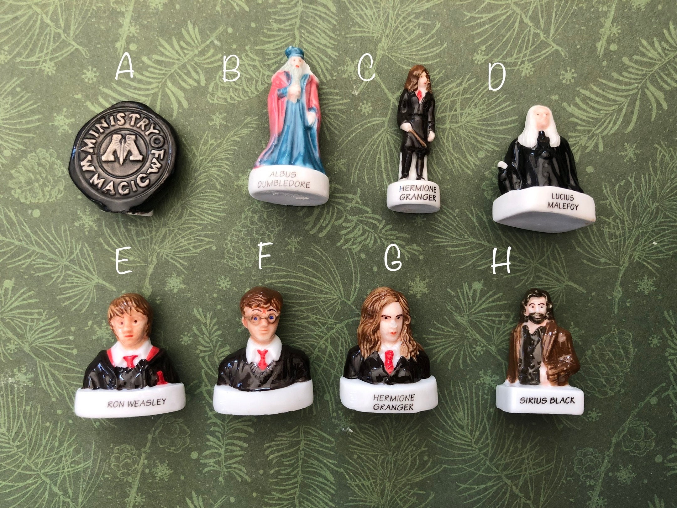 Harry Potter Porcelain Feves Figurines Harry Hagrid Dumbledore Hermione